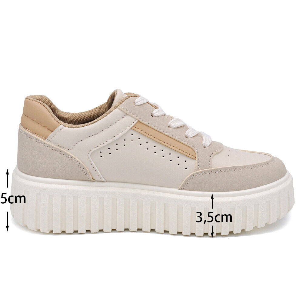 Scarpe Da Donna Ginnastica Sportive Sneaker Zeppa Para Platform A131