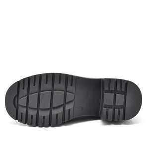 Scarpe Mocassini Loafers Slip On Da Donna Con Tacco 7cm Platform IF-6647 nero