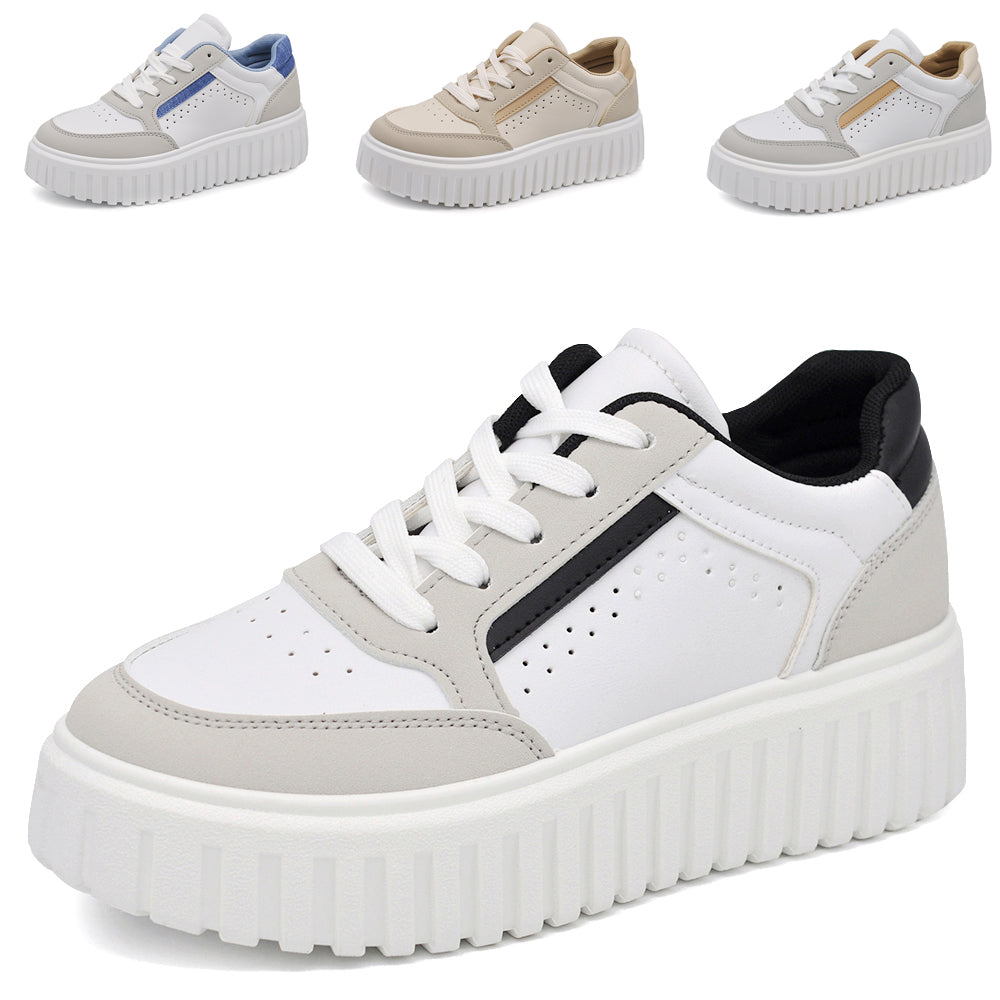 Scarpe Da Donna Ginnastica Sportive Sneaker Zeppa Para Platform A131