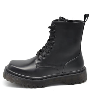 Stivali Stivaletti Anfibi combat boots Donna lacci Zip Cerniera Punta Quadrata GA018 nero bordeaux camel