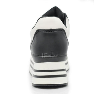 Sneakers Scarpe Da Ginnastica Donna Con Platform G0115-1 nero bianco